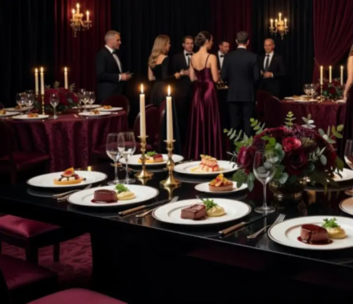 Catering klasy premium podczas eleganckiej gali firmowej